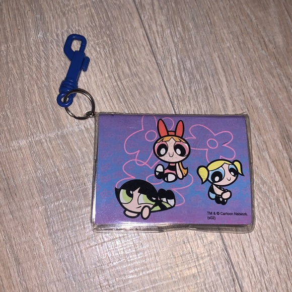 Powerpuff Girls Vintage Card Holder Photo Holder Keychain - Picture 2 of 3